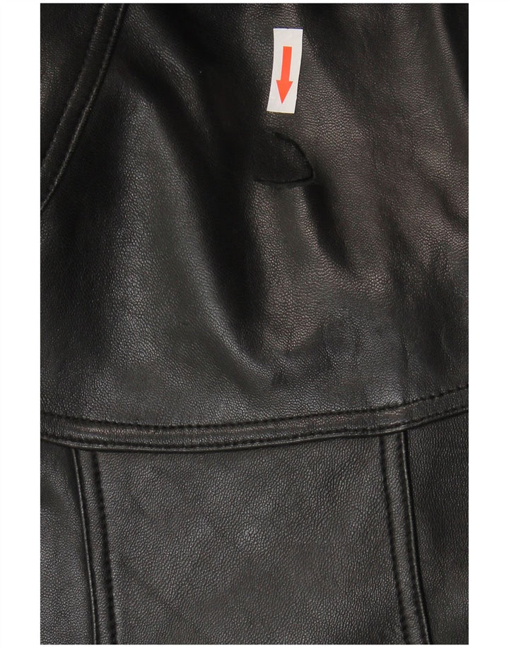 Canda Mens Leather Jacket UK 40 Large Black Leather