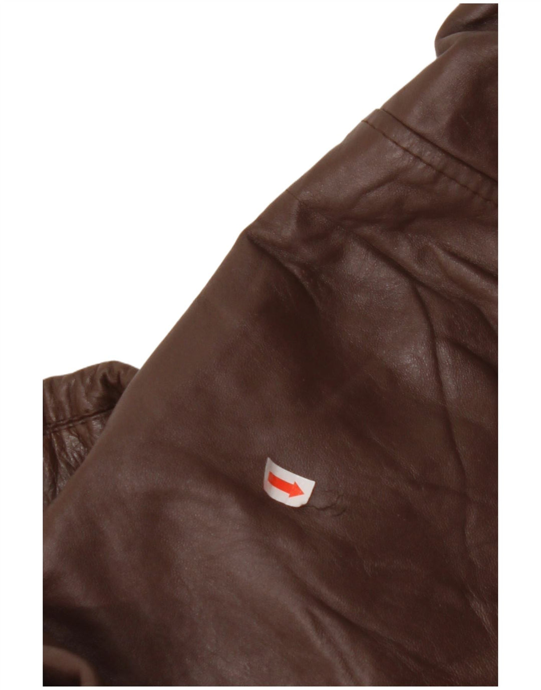 VINTAGE Mens Leather Jacket IT 56 3XL Brown