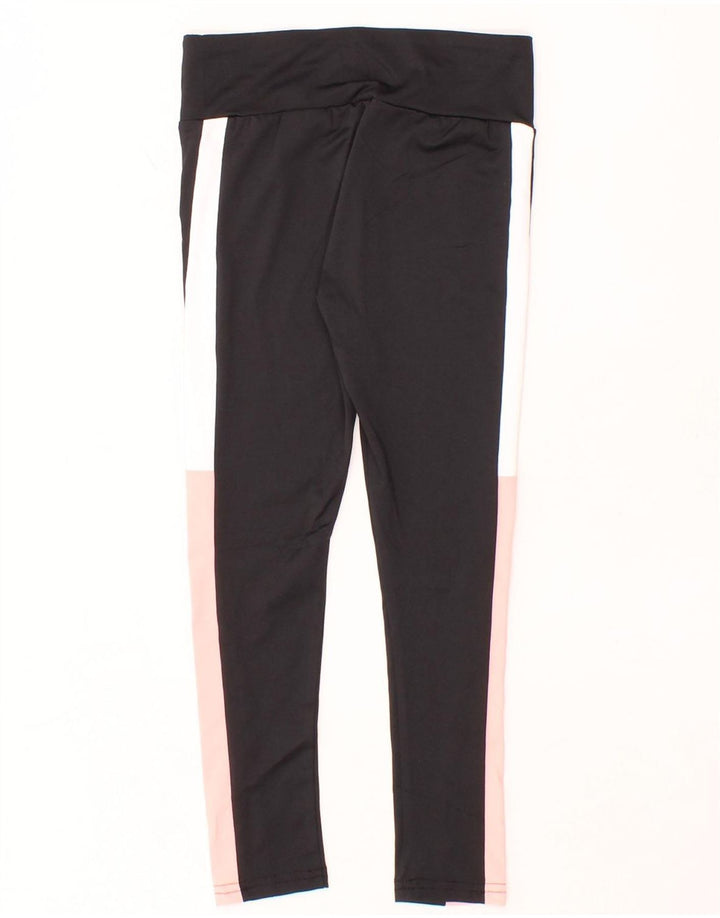 CONVERSE Girls Leggings 8-9 Years Small Black Colourblock Polyester Vintage Converse and Second-Hand Converse from Messina Hembry 