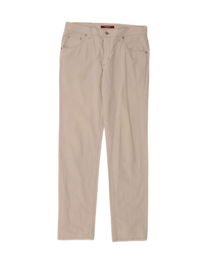 CARRERA Mens Regular Casual Trousers W34 L34 Grey Cotton