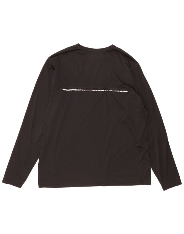 New Balance Mens Top Long Sleeve XL Black Polyester