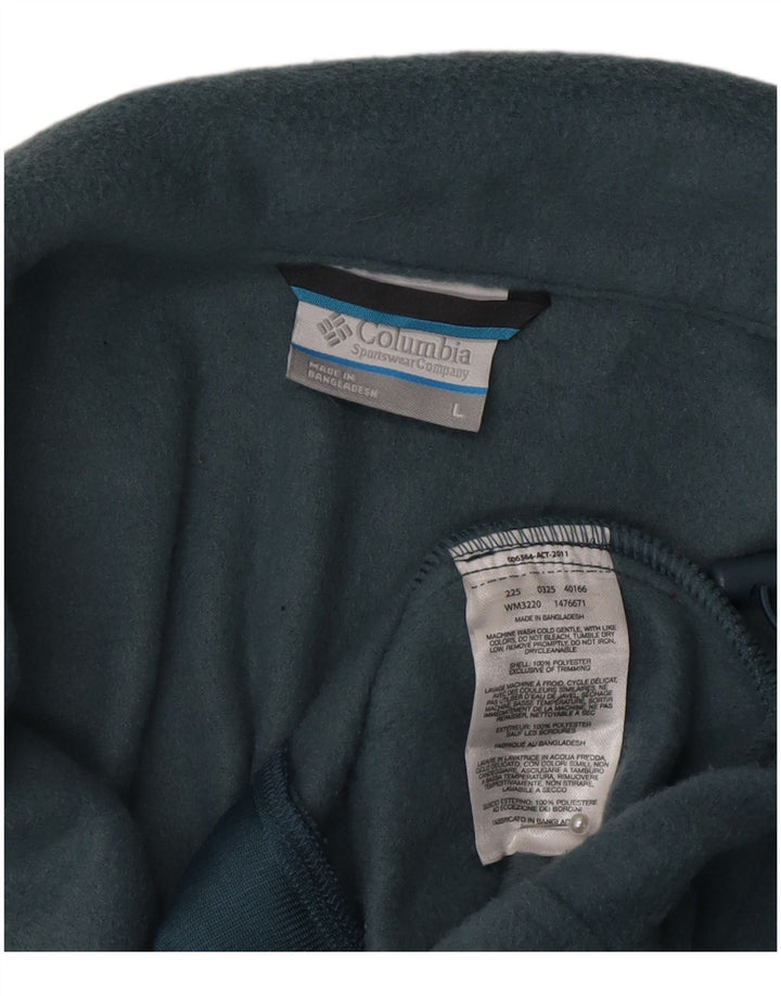 Columbia Mens Fleece Jacket UK 40 Large Green Polyester