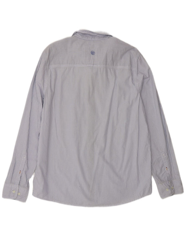 Fat Face Mens Classic Fit Shirt Large Blue Pinstripe Cotton