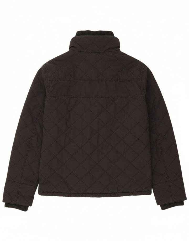 SUPERDRY Womens Windbreaker Jacket UK 14 Medium Black Polyester