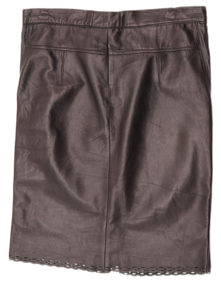 Vintage Womens Leather Skirt W31 Medium  Black