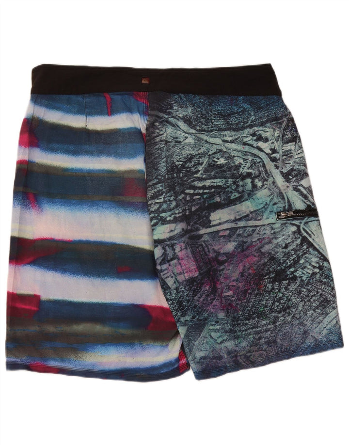 QUIKSILVER Mens Swimming Shorts Large  Multicoloured Colourblock Polyester