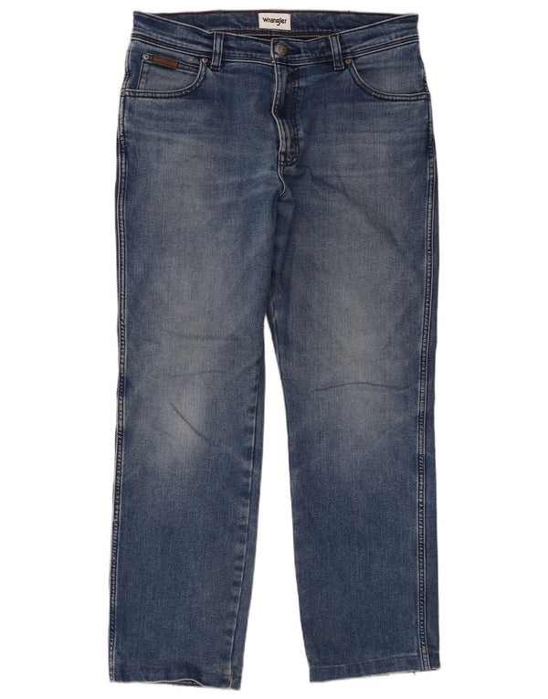 Wrangler Mens Texas Straight Jeans W34 L29 Blue Cotton