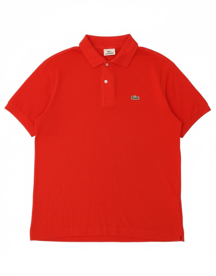 Lacoste Mens Polo Shirt Size 4 Medium Red Cotton