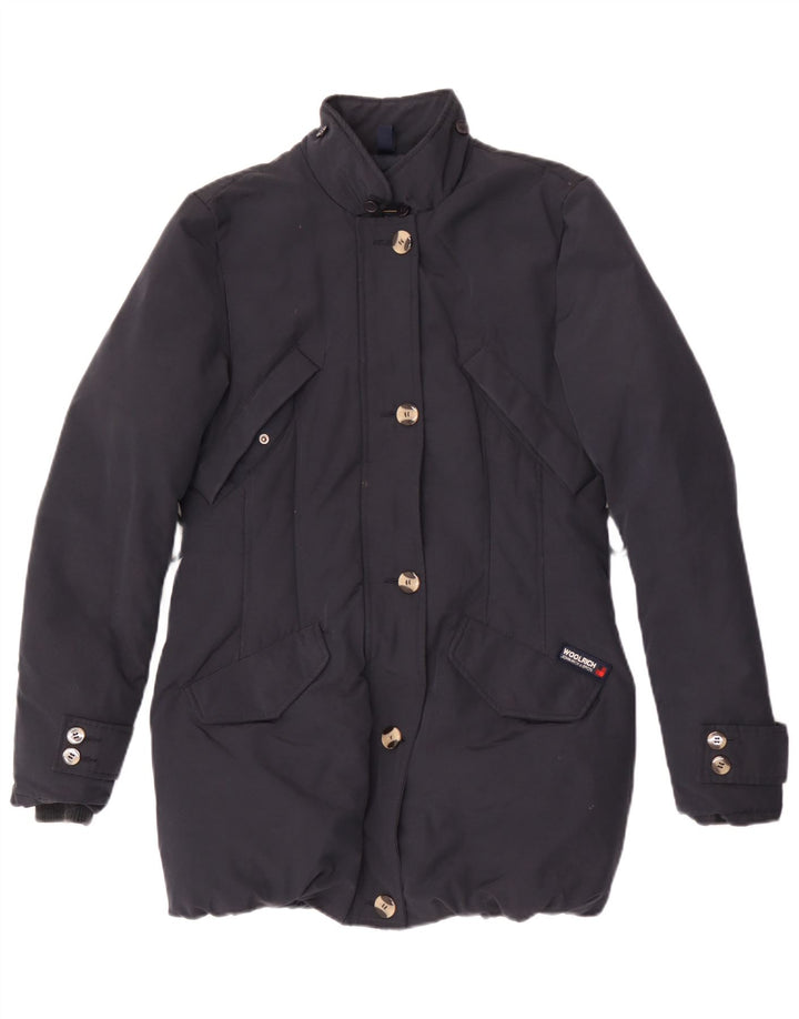 Woolrich Womens Padded Coat UK 10 Small Navy Blue Polyamide