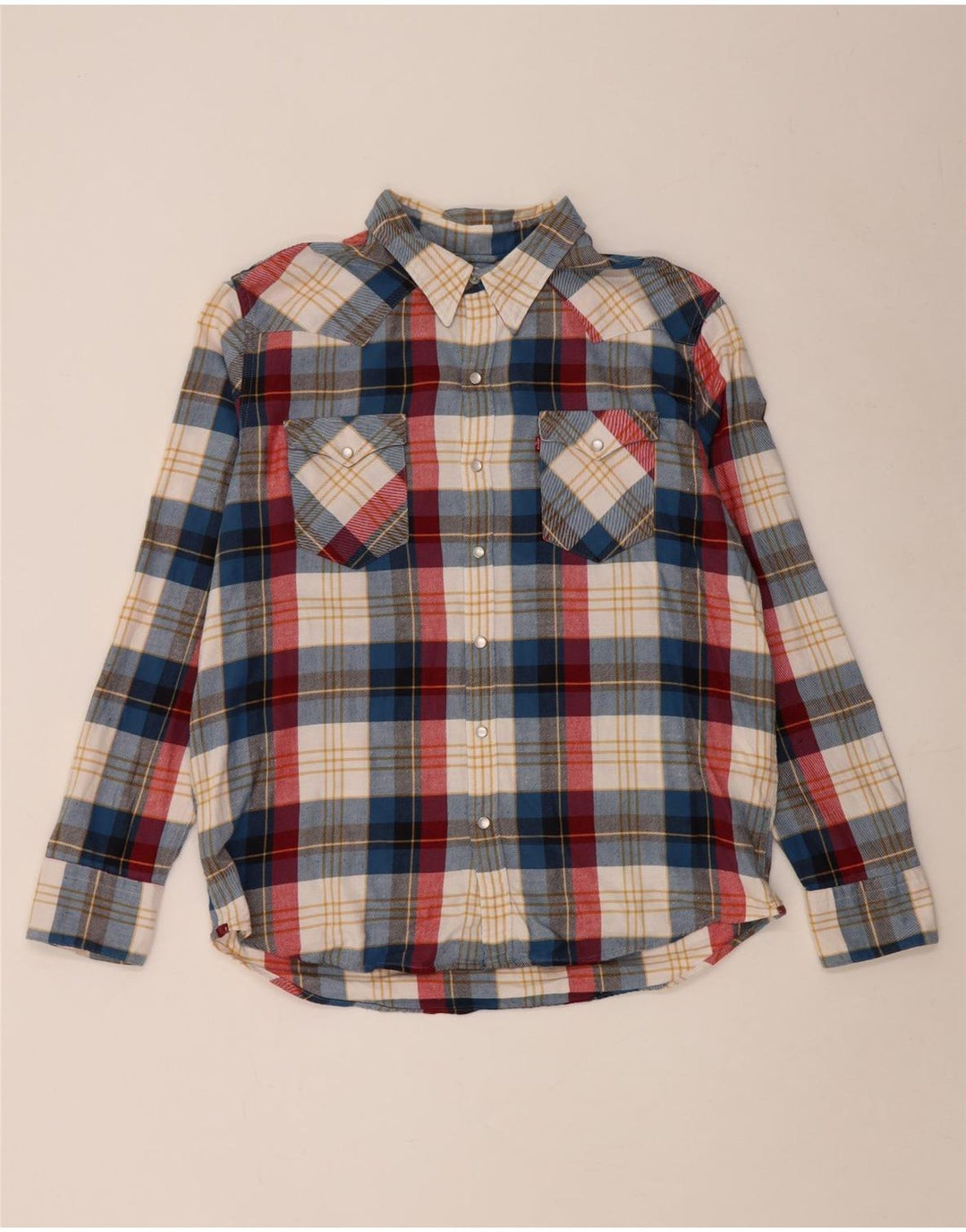 Levi's Mens Flannel Shirt XL Multicoloured Check Cotton