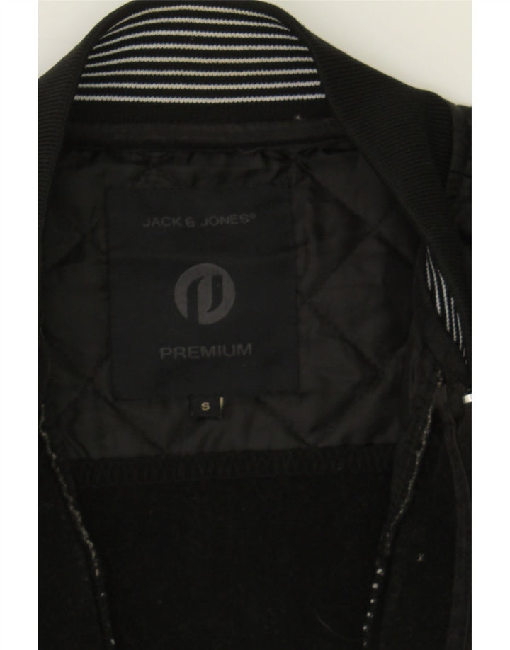 JACK & JONES Mens Tracksuit Top Jacket Small Black Polyester Vintage Jack & Jones and Second-Hand Jack & Jones from Messina Hembry 