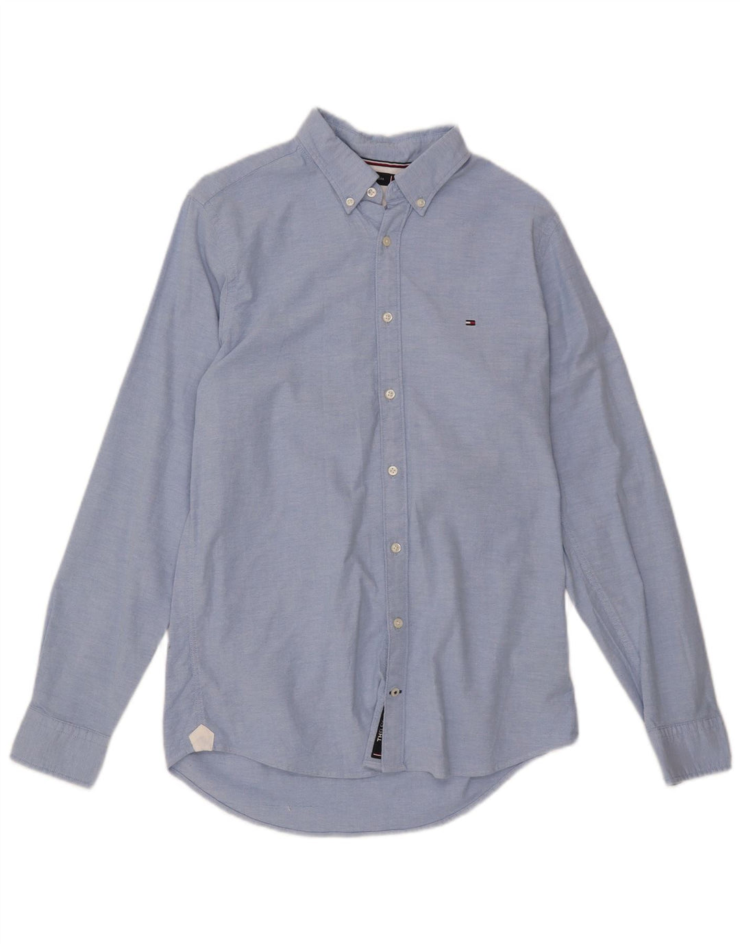 TOMMY HILFIGER Mens Slim Fit Shirt Medium Blue Cotton