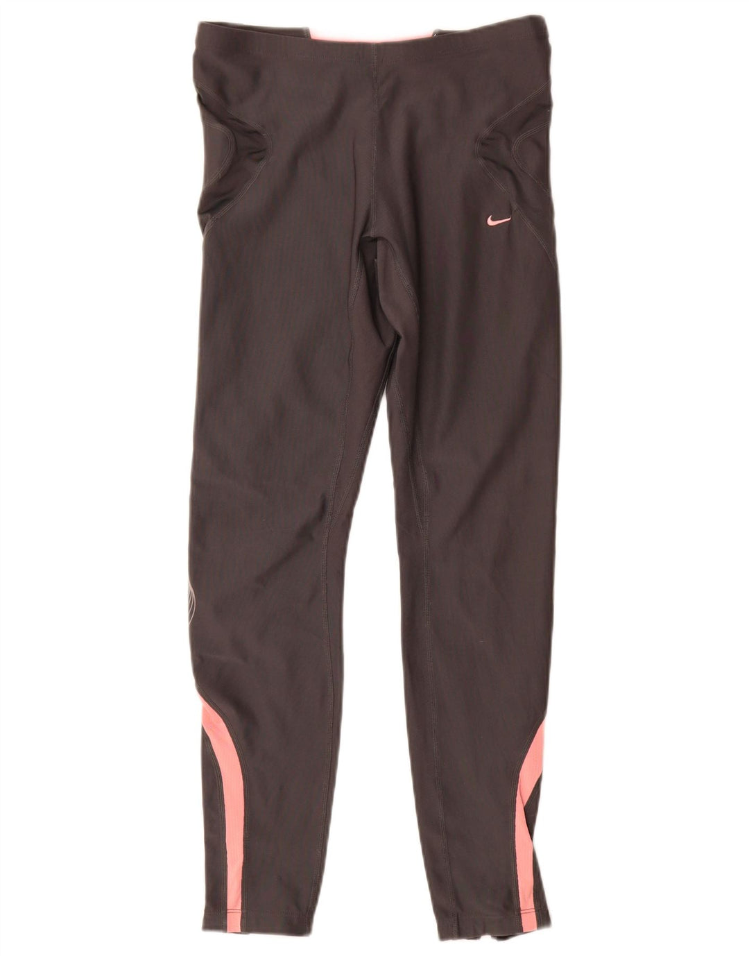 Nike Womens Dri Fit Leggings UK 10/12 Medium Grey Colourblock