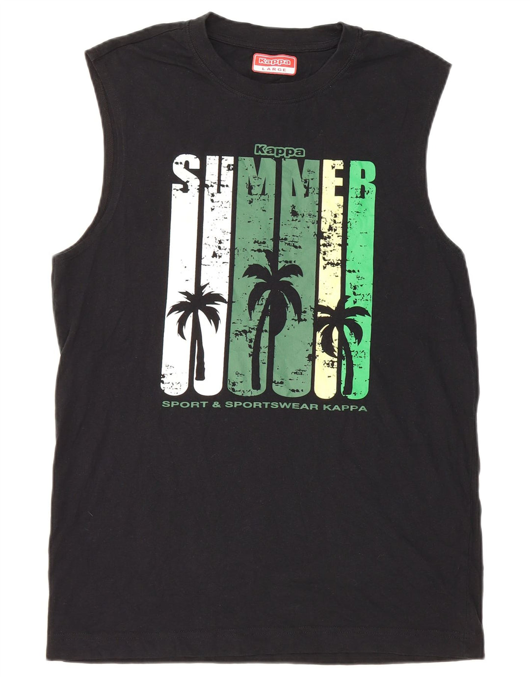 Kappa Mens Graphic Vest Top Large Black