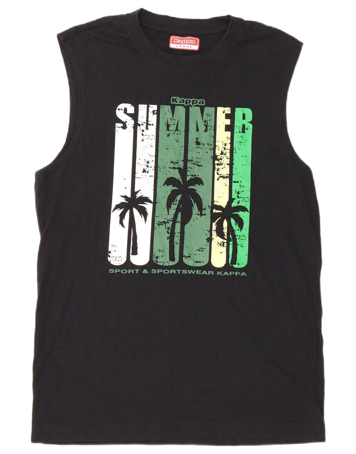 Kappa Mens Graphic Vest Top Large Black