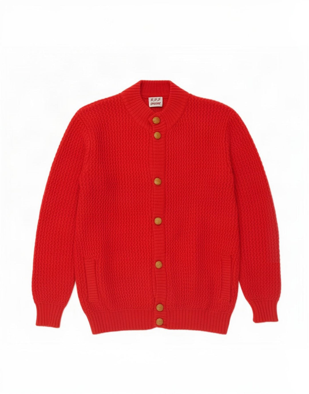 Vintage Mens Cardigan Sweater Medium Red