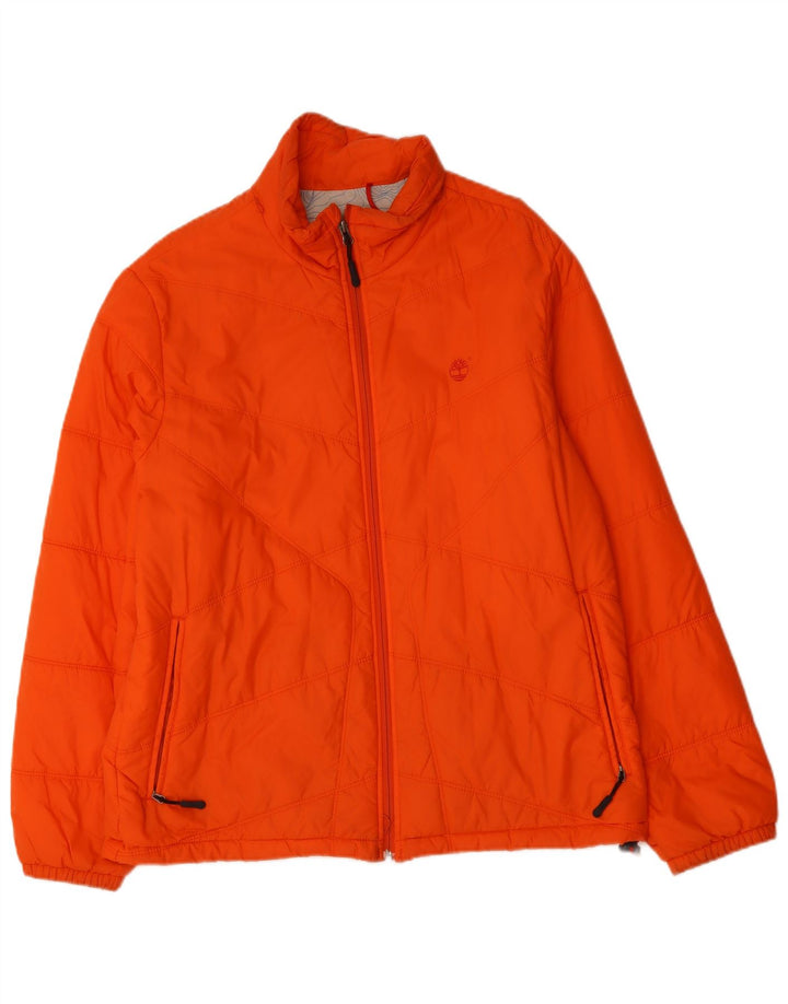 TIMBERLAND Mens Padded Jacket UK 42 XL Orange Nylon
