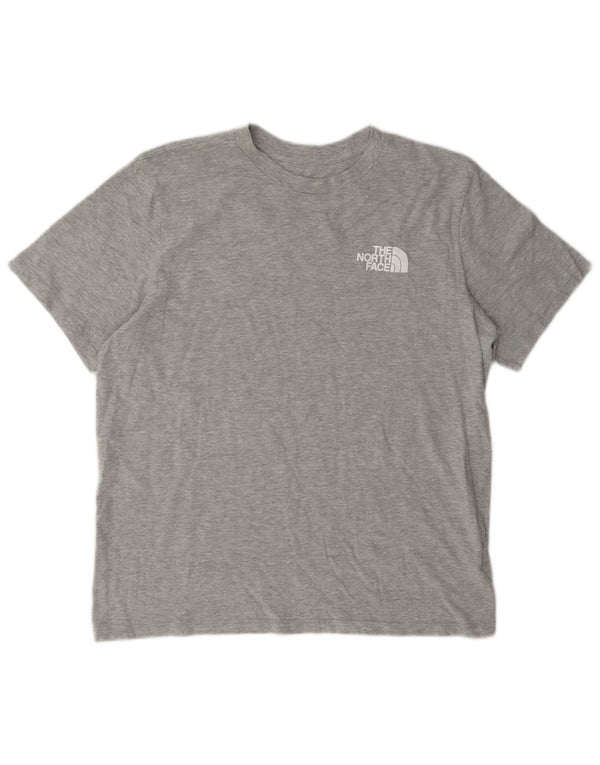 The North Face Womens Graphic T-Shirt Top UK 16 Large Grey Cotton