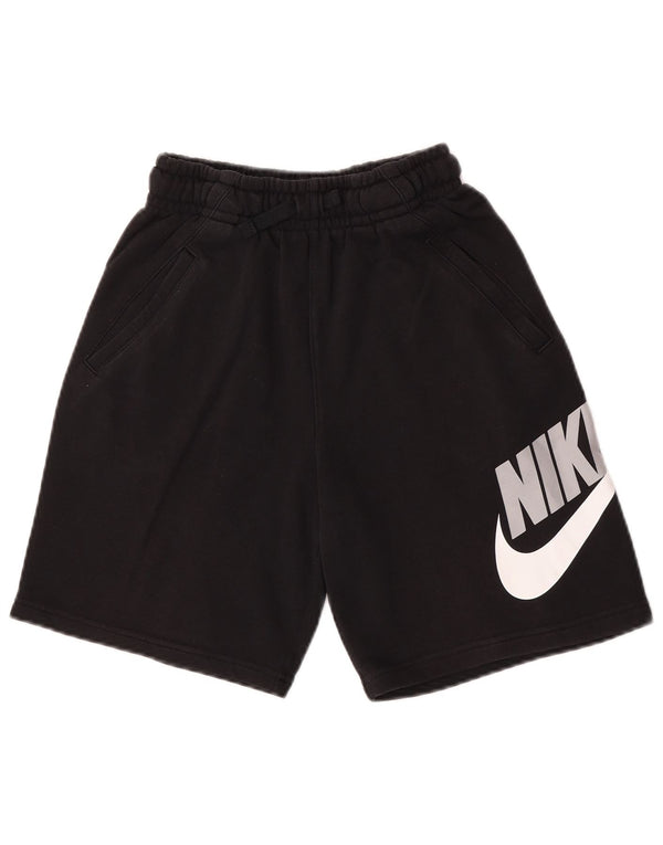 Nike Boys Graphic Sport Shorts 12-13 Years Large Black Cotton