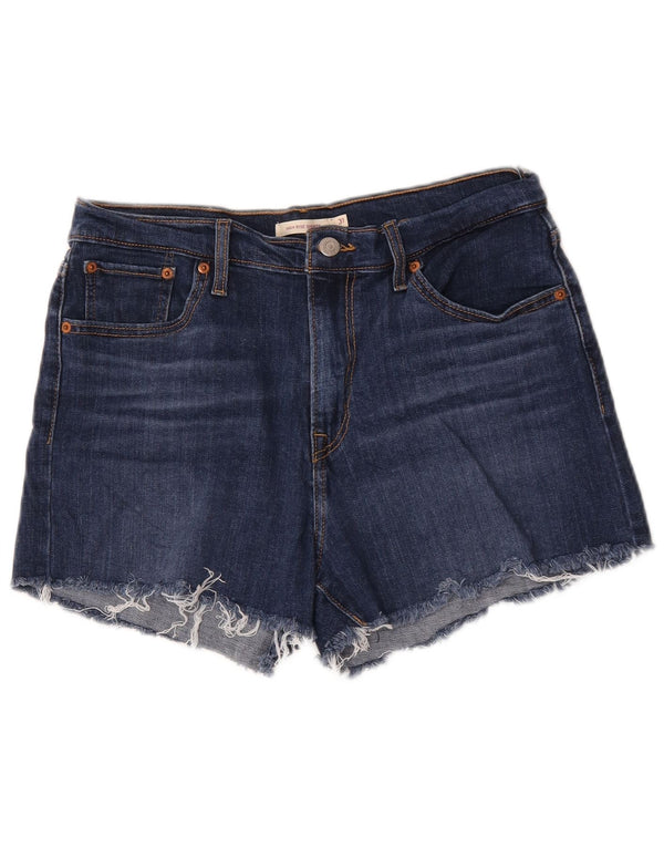 Levi's Womens High Rise Denim Shorts W31 Medium Blue Cotton