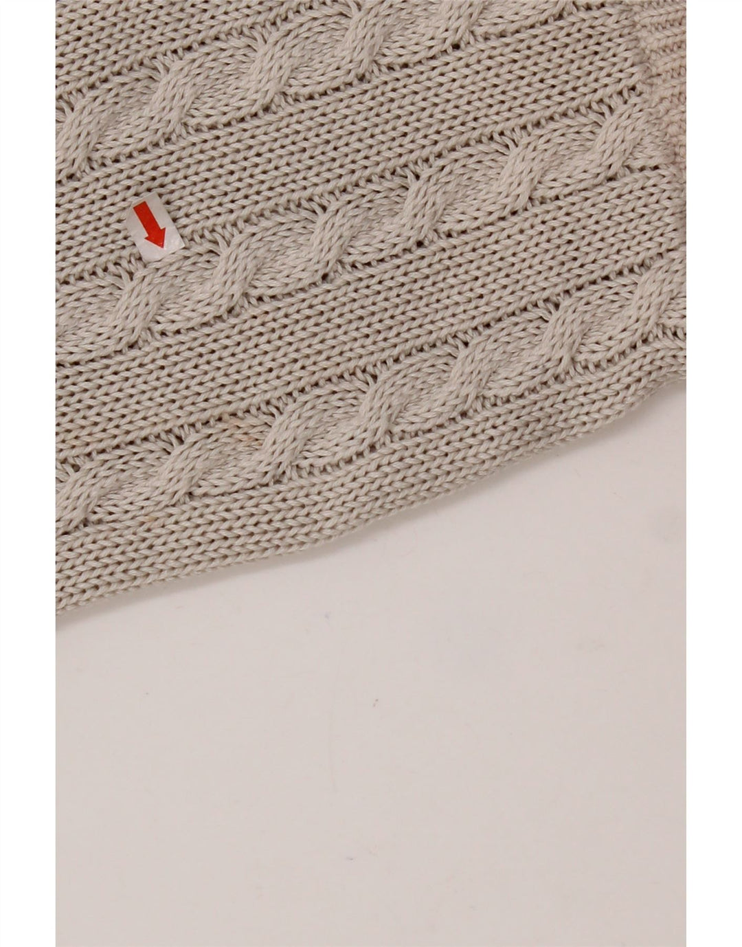 VINTAGE Womens Crew Neck Jumper Sweater UK 14 Medium Grey Fair Isle Cotton