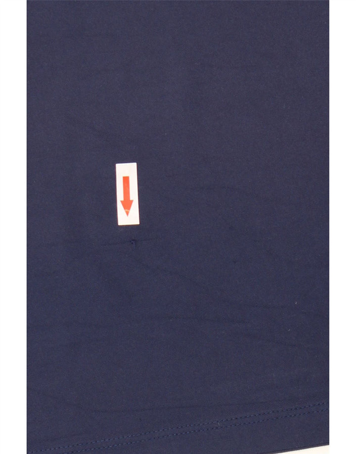 NIKE Mens Dri Fit T-Shirt Top Medium Navy Blue Polyester