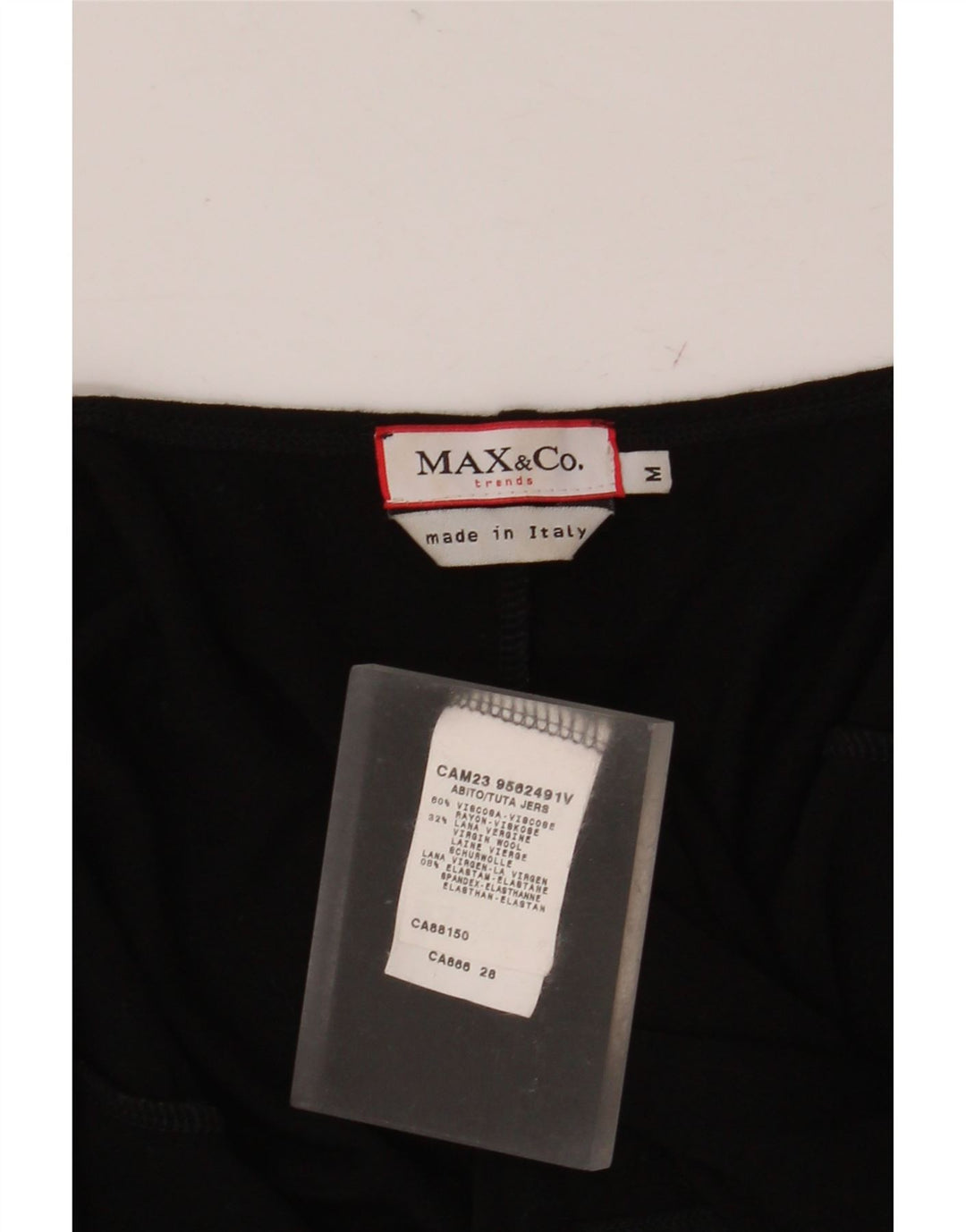 MAX & CO. Womens Sleeveless Asymmetrical Dress UK 12 Medium Black Viscose