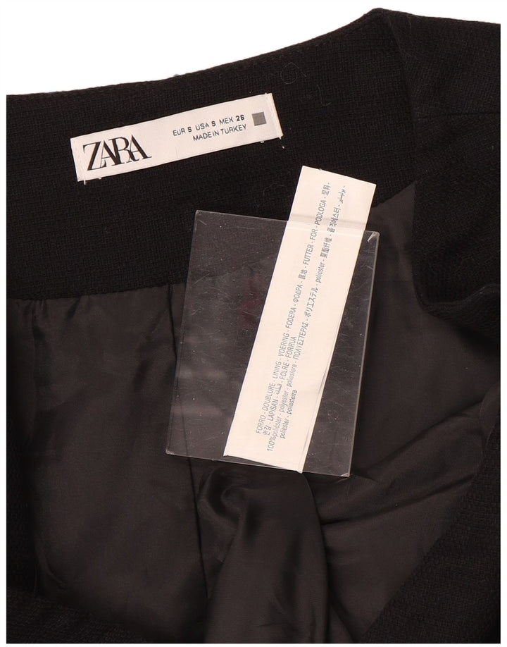 Zara Womens Waistcoat UK 10 Small Black