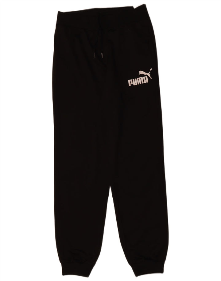 PUMA Boys Tracksuit Trousers Joggers 15-16 Years Black Polyester