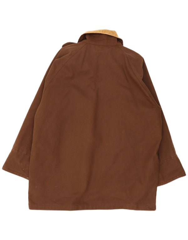 Vintage Womens Yachting Windbreaker Coat UK 16 Large Brown Colourblock