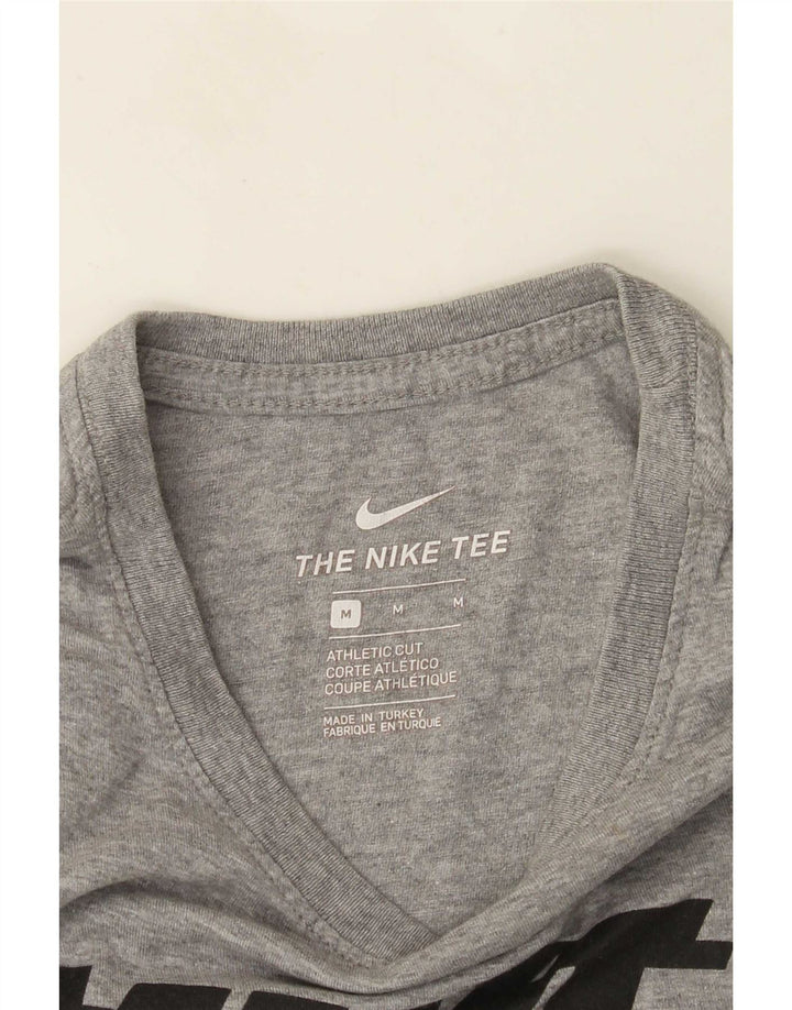 Nike Mens Athletic Cut Graphic T-Shirt Top Medium Grey