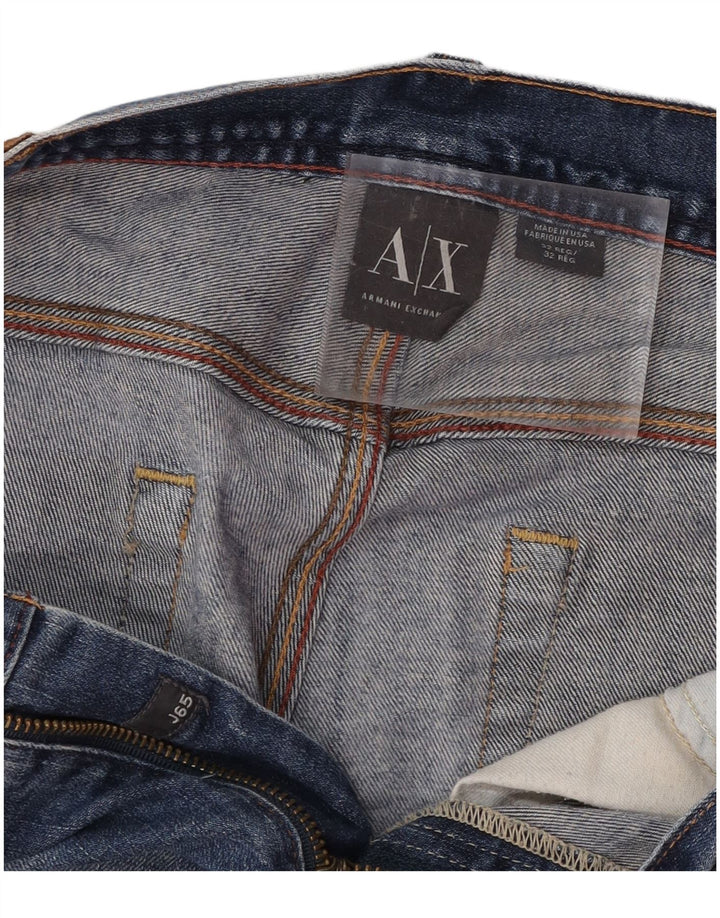 ARMANI EXCHANGE Mens Straight Jeans W32 L29 Blue Cotton