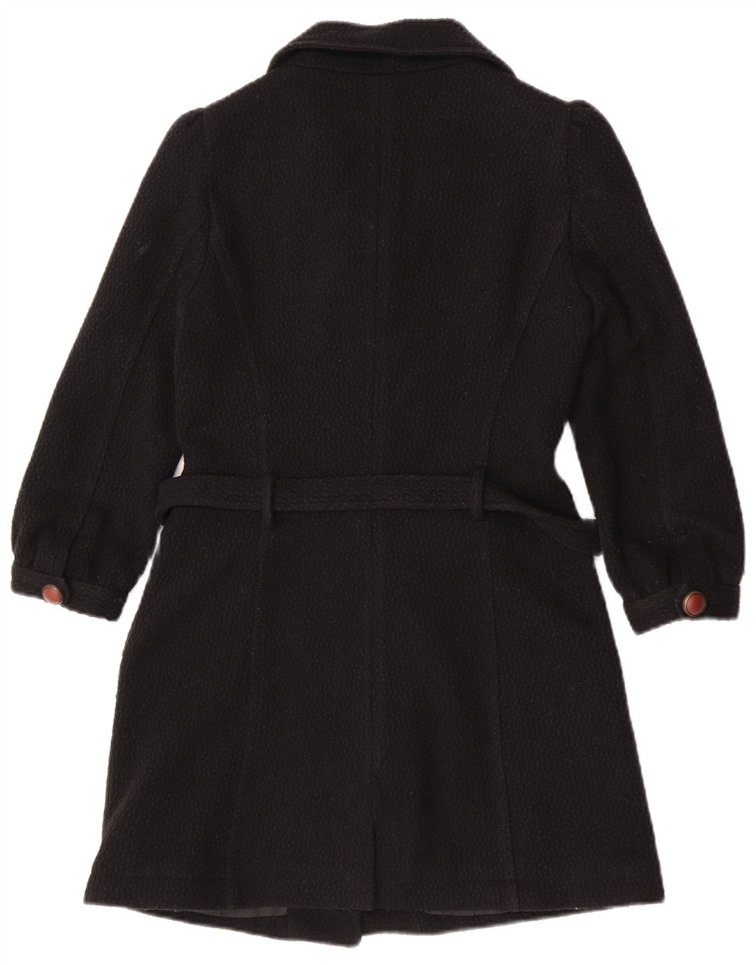 Zara Womens Overcoat UK 12 Medium Black Acrylic