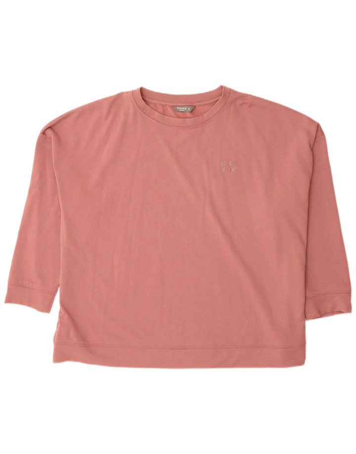 VINTAGE Womens Oversized Sweatshirt Jumper UK 22 3XL Pink Polyester