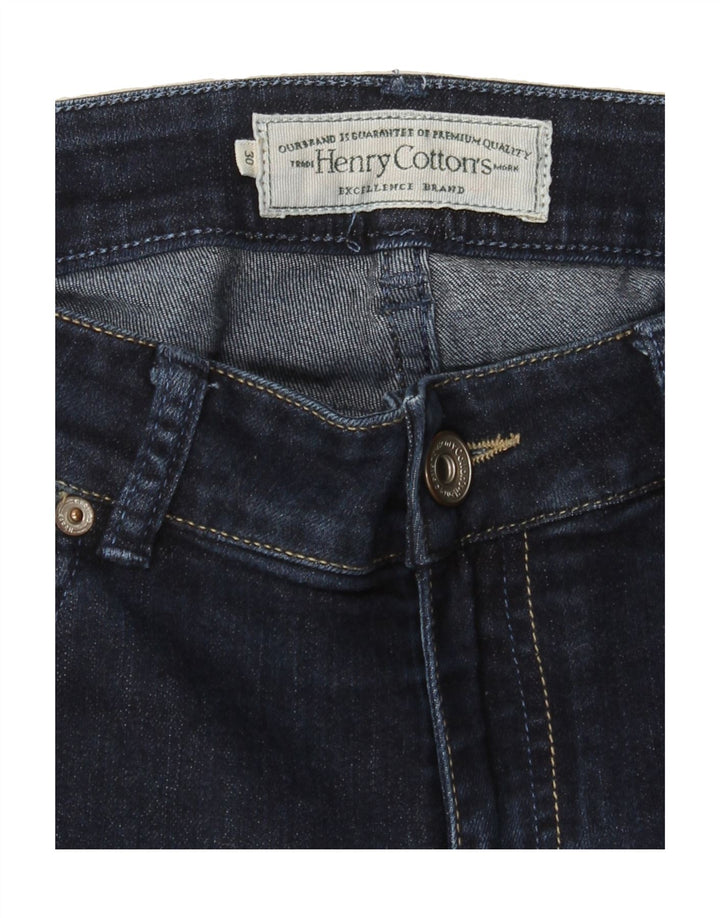 HENRY COTTONS Womens Slim Jeans W30 L28 Navy Blue Vintage Henry Cottons and Second-Hand Henry Cottons from Messina Hembry 