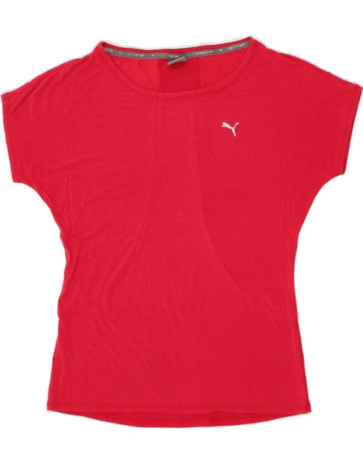 PUMA Womens T-Shirt Top UK 10 Small Pink Vintage Puma and Second-Hand Puma from Messina Hembry 