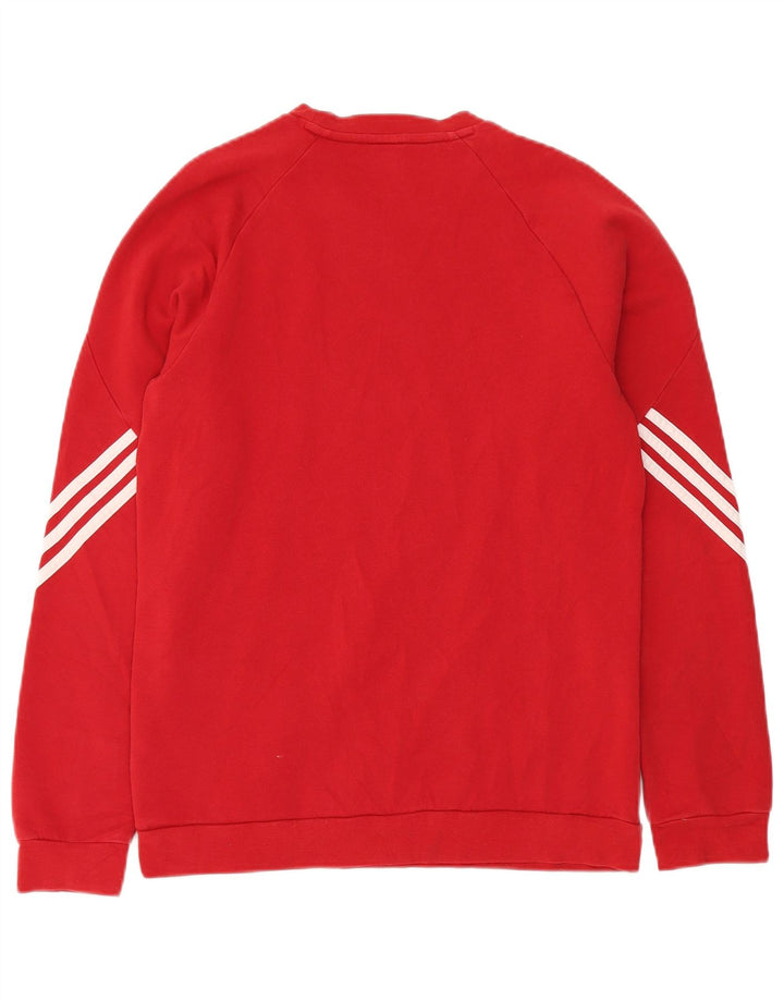ADIDAS Mens Sweatshirt Jumper Medium Red Cotton