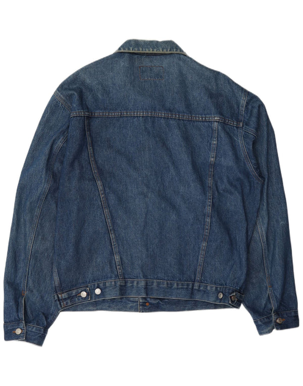 Carrera Mens Denim Jacket UK 44 2XL Blue Cotton
