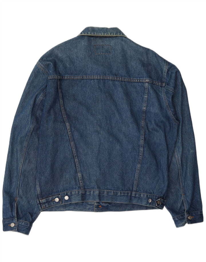 Carrera Mens Denim Jacket UK 44 2XL Blue Cotton