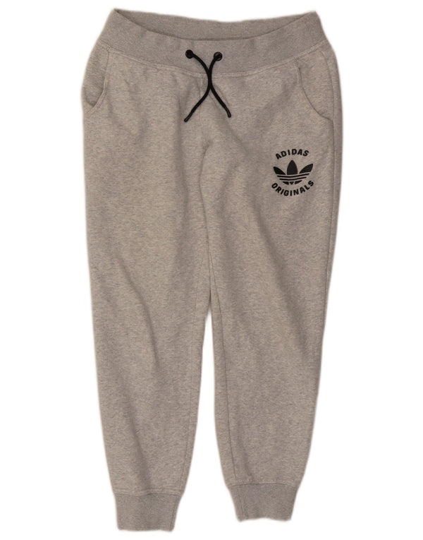 Adidas Womens Tracksuit Trousers Joggers UK 12 Medium Grey Flecked Sports