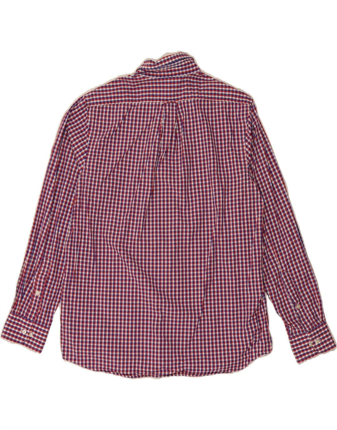 IZOD Mens Slim Fit Shirt Size 16 Large Red Gingham Cotton Vintage Izod and Second-Hand Izod from Messina Hembry 