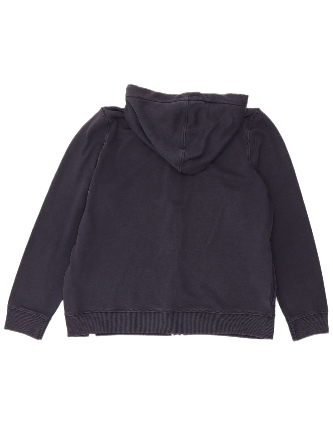 FAT FACE Mens Zip Hoodie Sweater Large Navy Blue Polyester