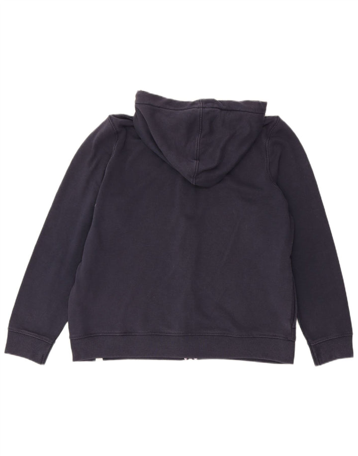 FAT FACE Mens Zip Hoodie Sweater Large Navy Blue Polyester