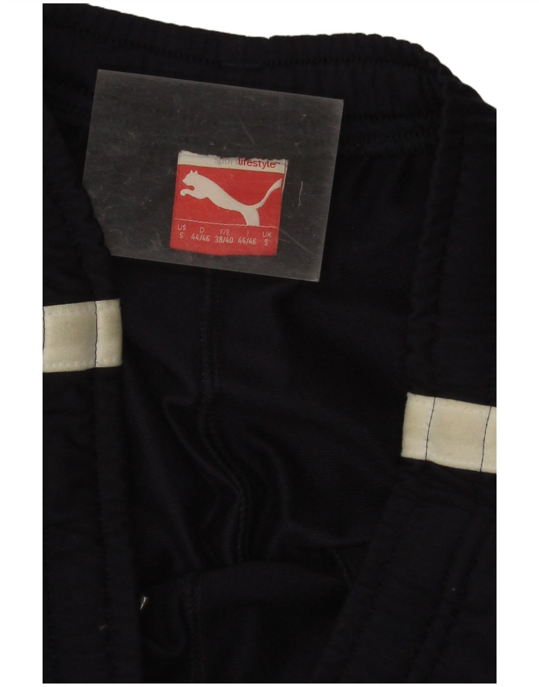 Puma Mens Tracksuit Trousers Small Navy Blue Colourblock