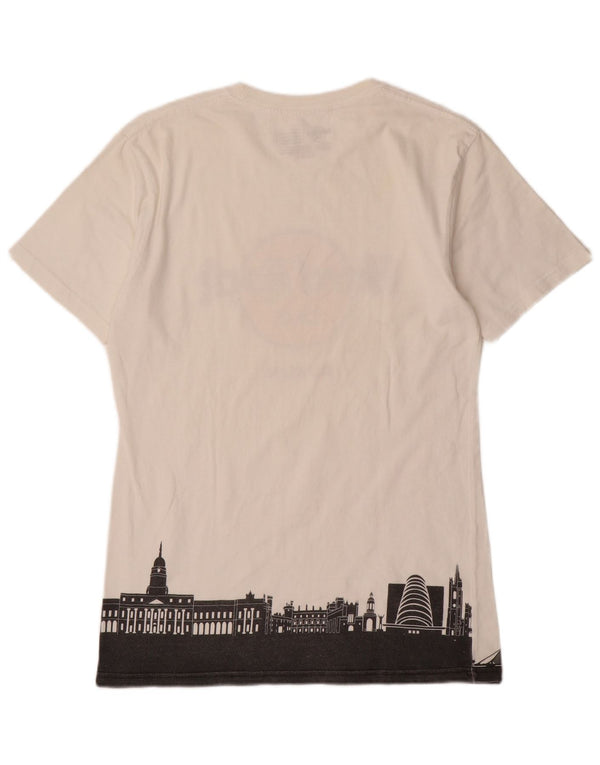 Hard Rock Cafe Mens Dublin Graphic T-Shirt Top Medium White Cotton