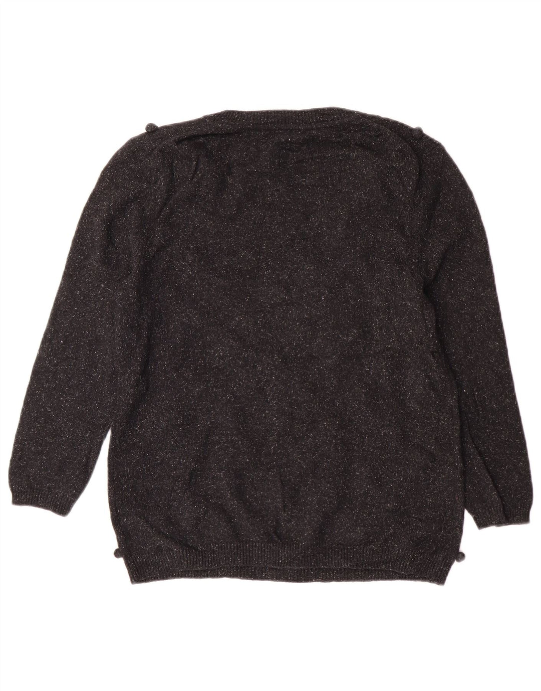 Hobbs Womens Boat Neck Jumper Sweater UK 14 Medium Black Wool Classic