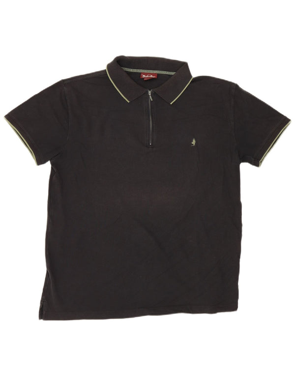 Marlboro Classics Mens Polo Shirt 3XL Black Cotton