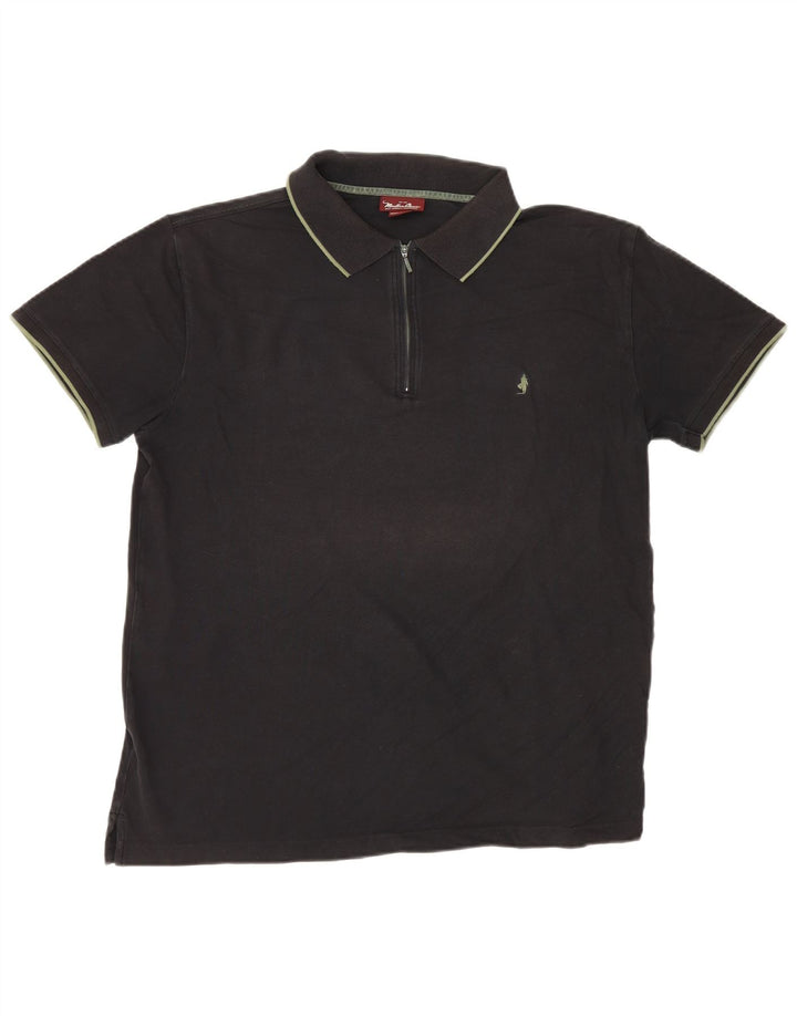 Marlboro Classics Mens Polo Shirt 3XL Black Cotton
