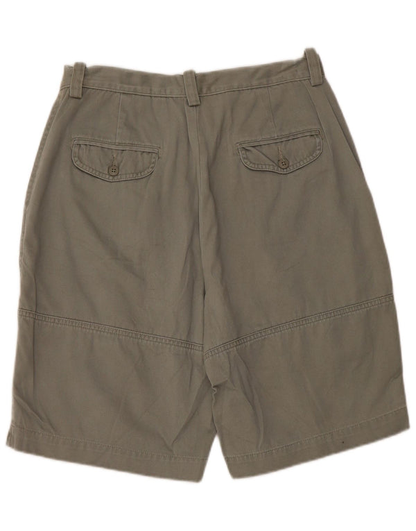 EDDIE BAUER Womens High Waist Chino Shorts US 10 Large W28 Khaki Cotton