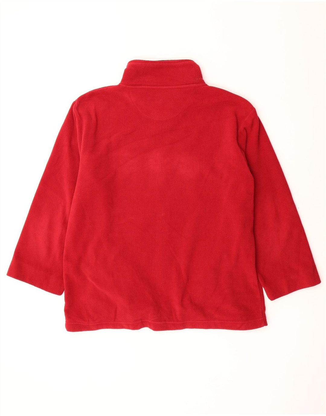 VINTAGE Womens Fleece Jacket UK 16 Large Red